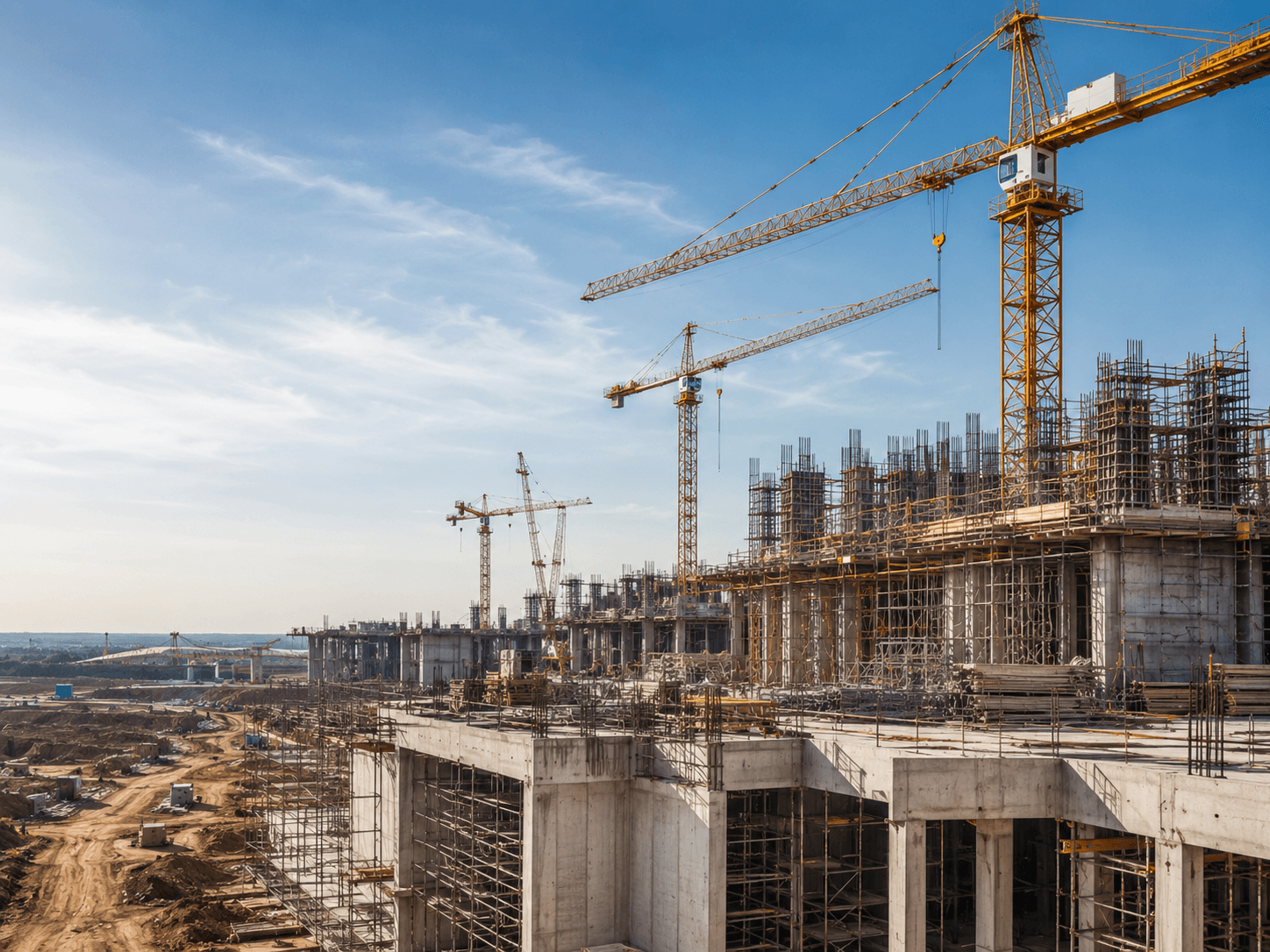 Gran obra de construcción en progreso