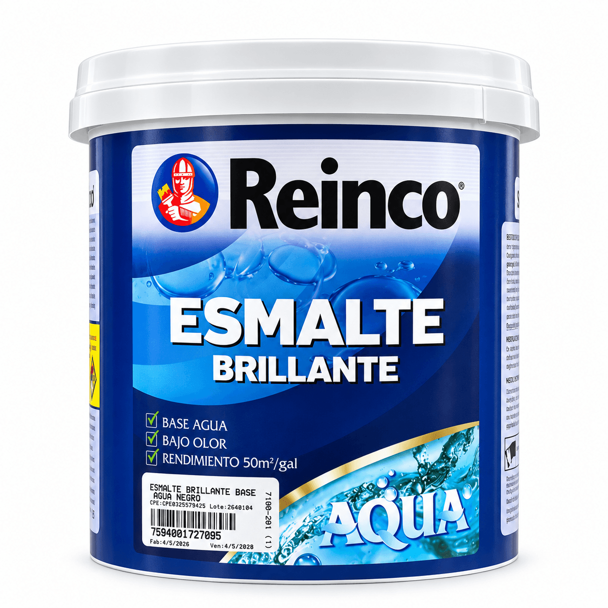 Esmalte Brillante Base Agua Galon Reinco