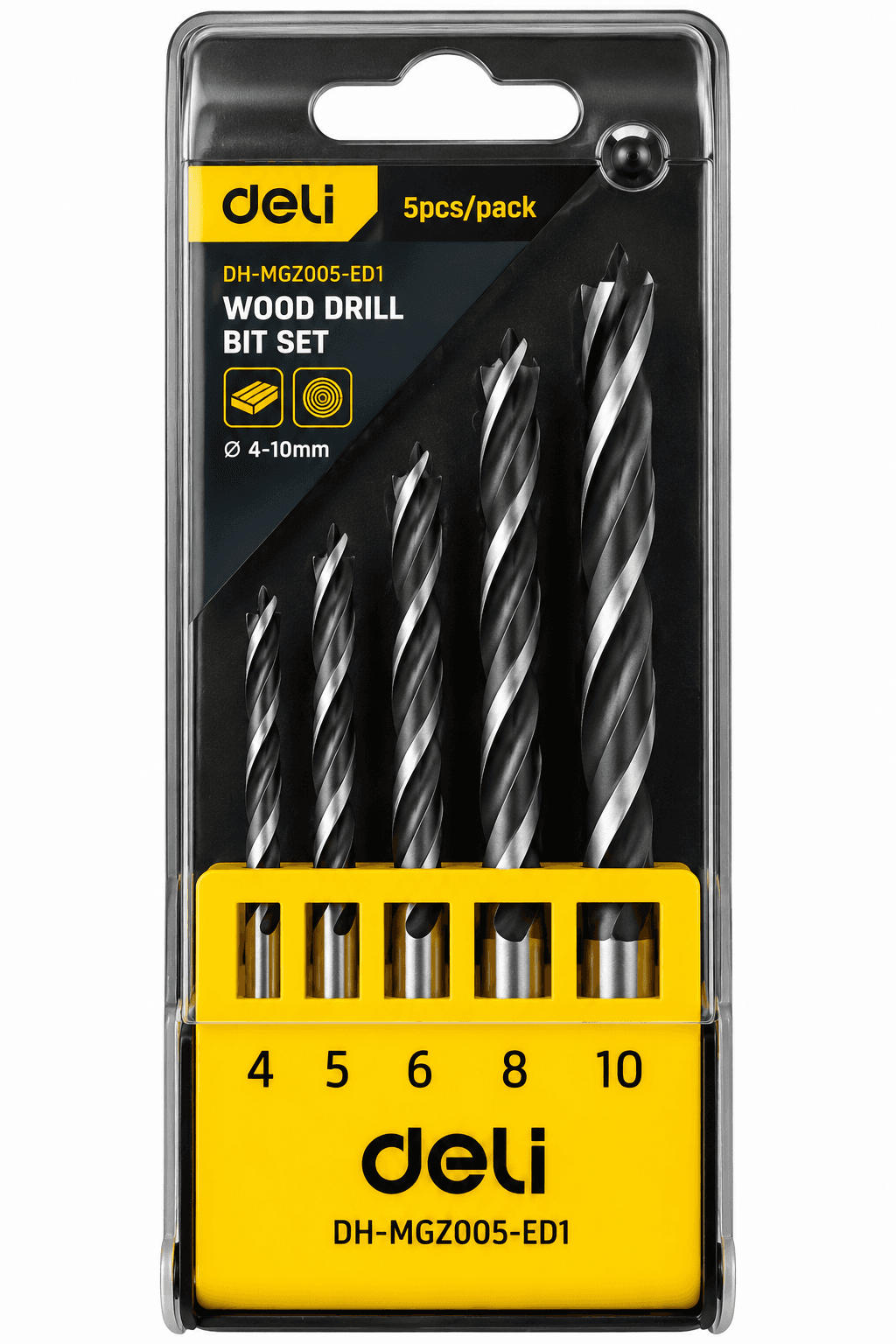 Set De Brocas Madera 4mm/5mm/6mm/8mm/10m Deli