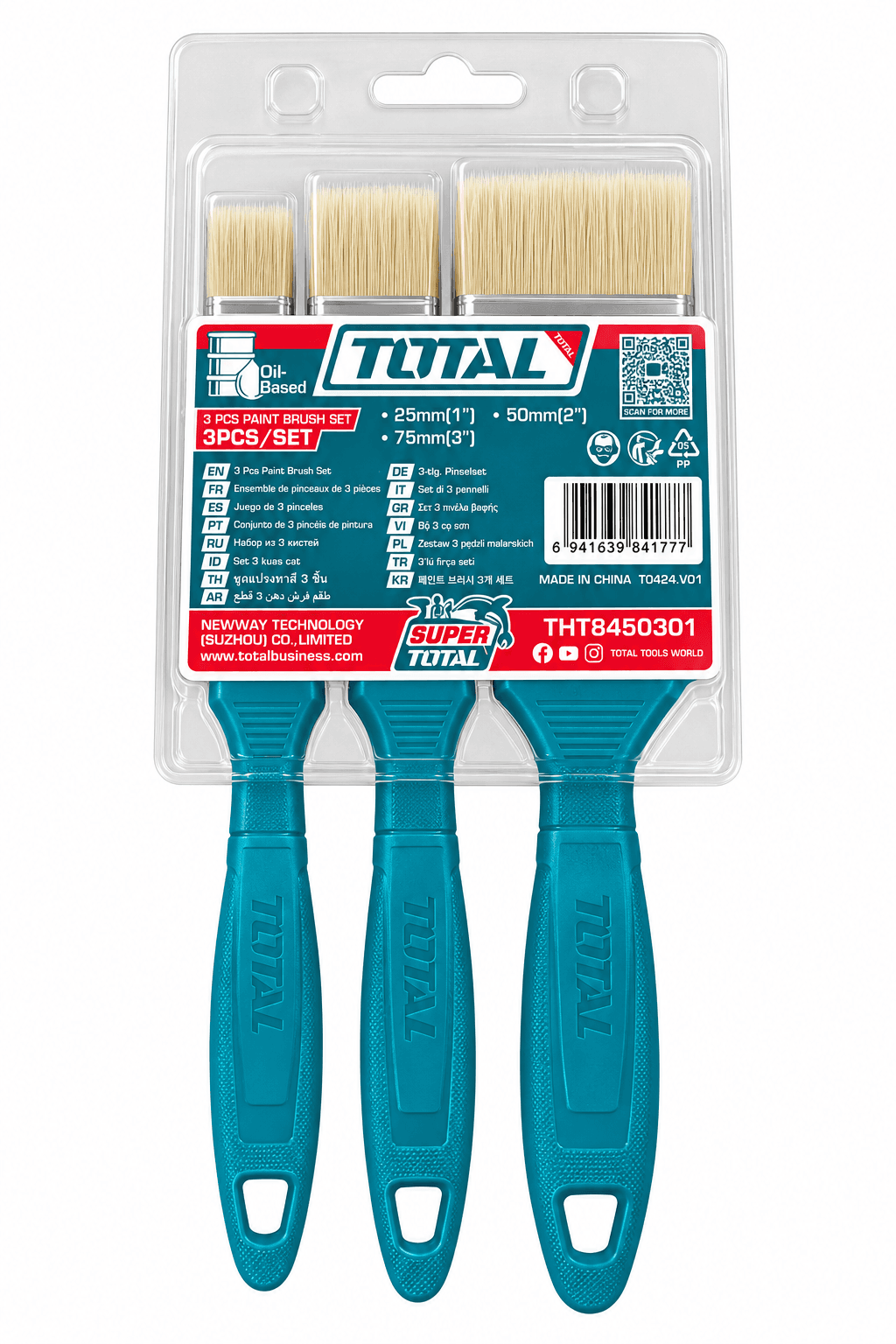 Juego De Brochas De 3pzas (1", 2" Y 3") Total