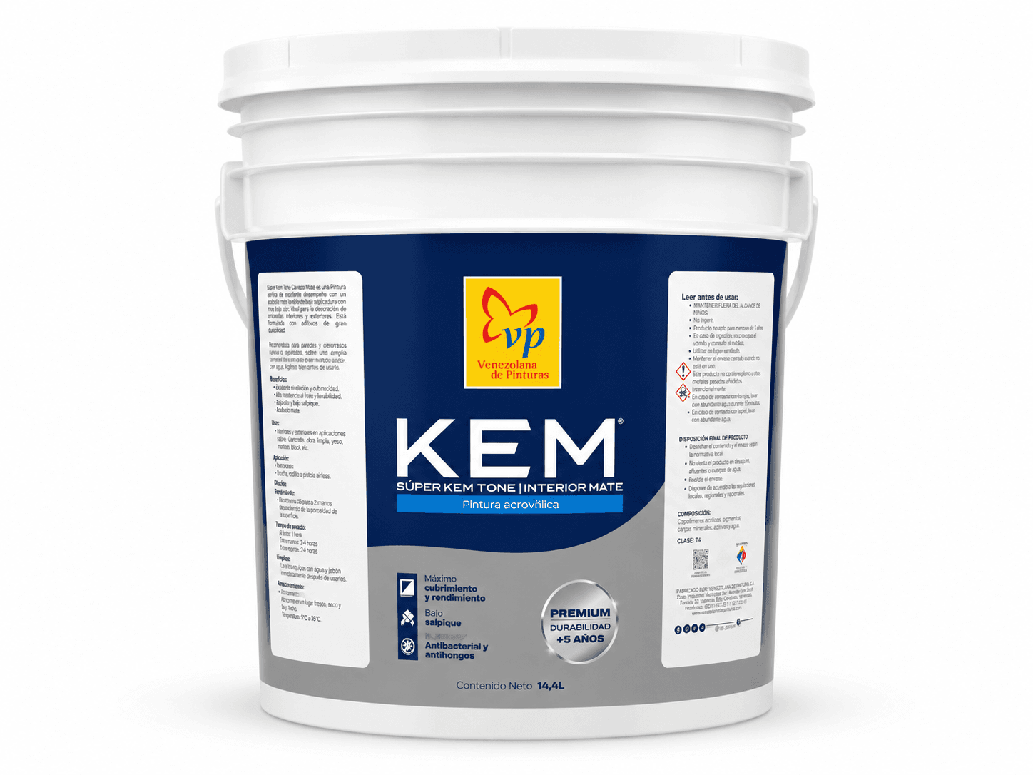 Super Kem Tone Blanco Intenso Cuñete 4G