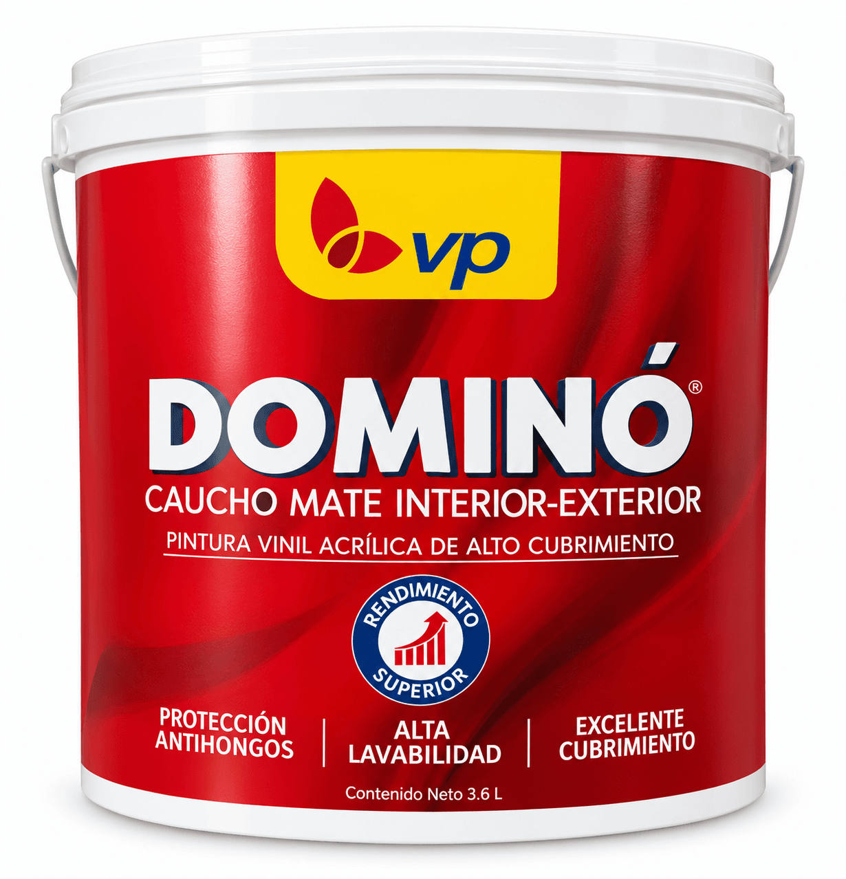 Domino Caucho Mate Doble Blanco Galon Vp