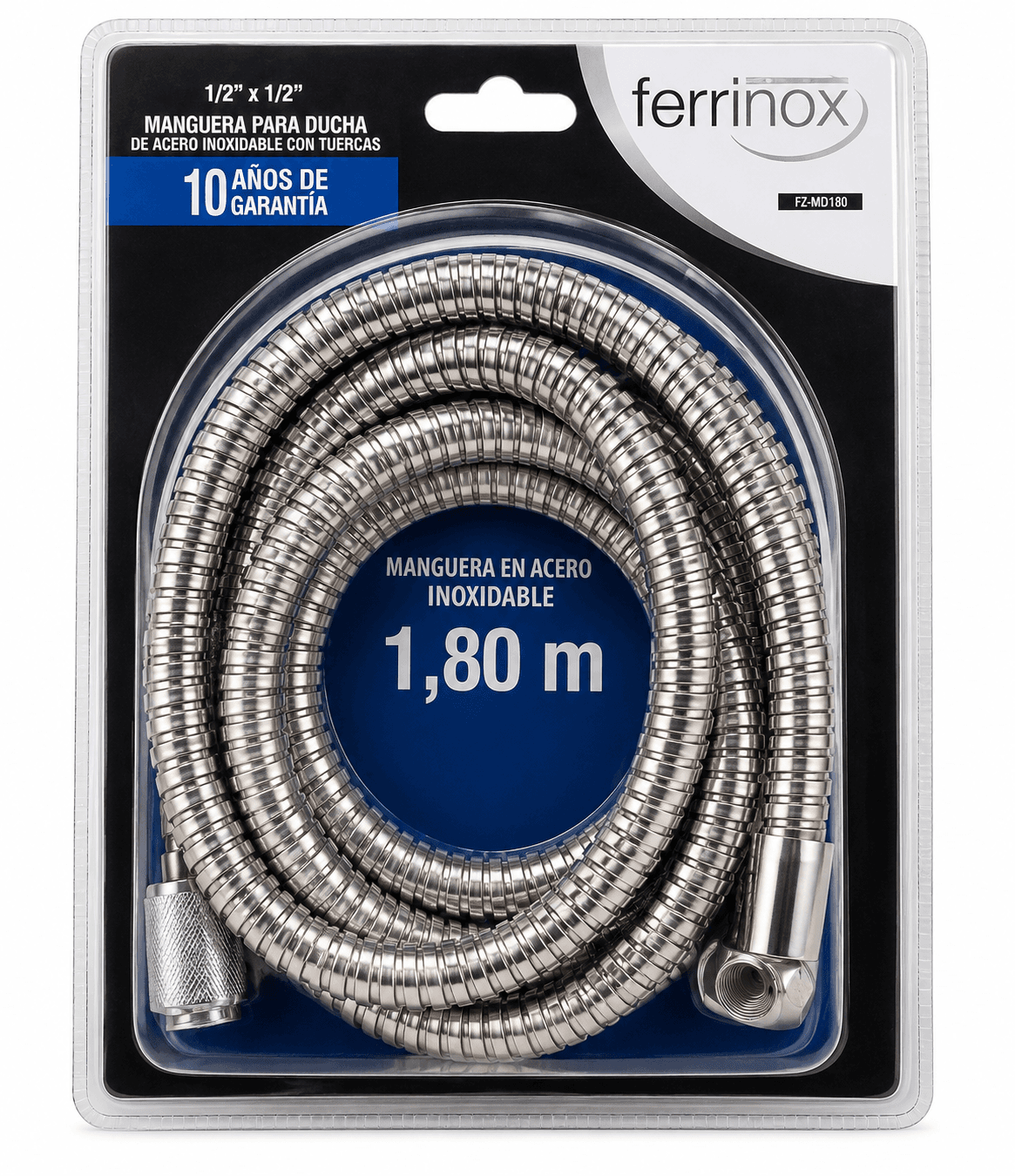 Manguera Para Ducha 1/2" X 1/2" X 1,80 M