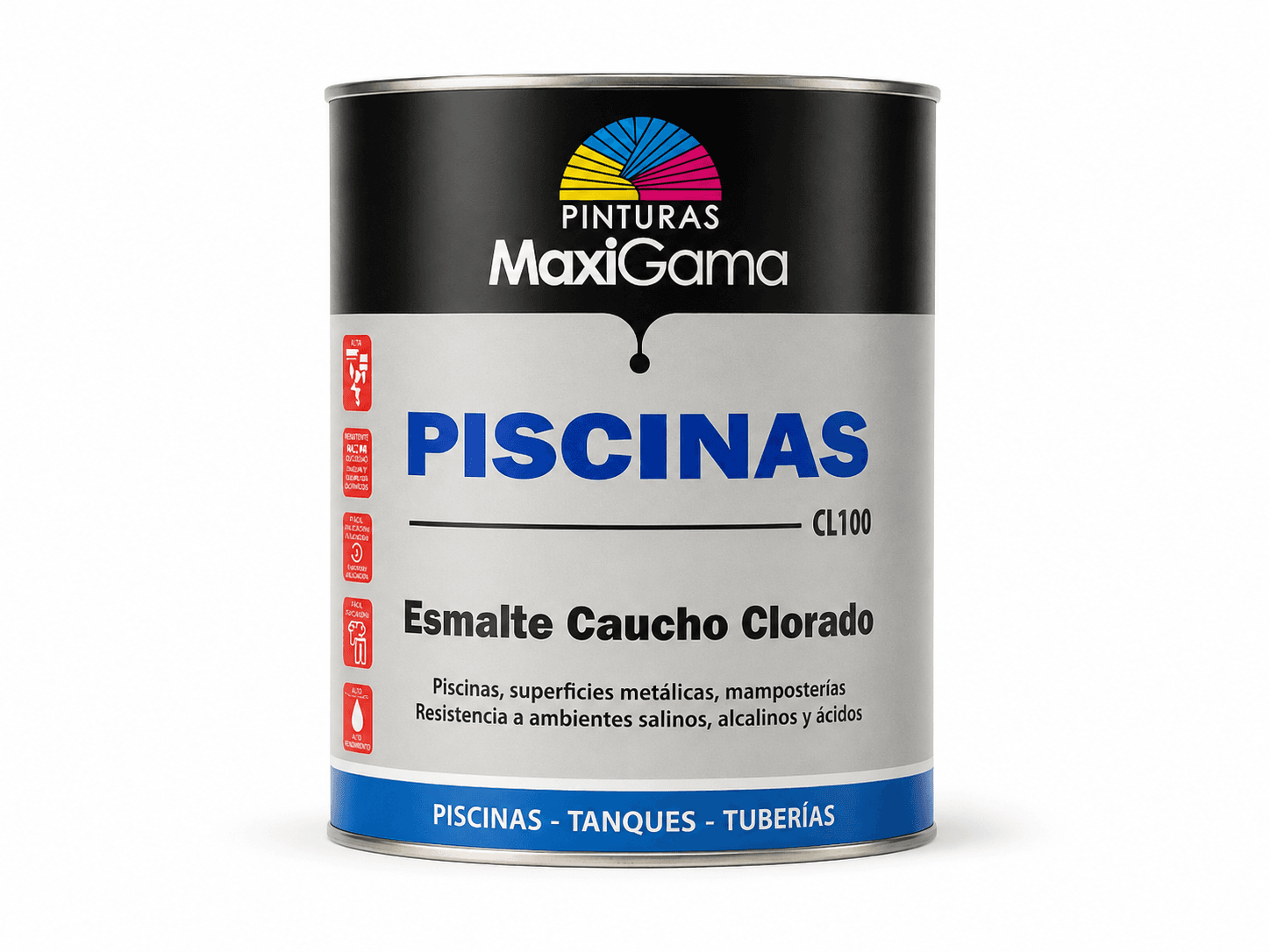 Maxiesmalte Caucho Clorado Piscina Galón